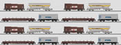Set with 16 Freight Cars in a Display