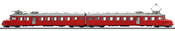Swiss Double Powered Rail Car Class RAe 4/8 of the SBB (Sound)