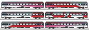 6pc Express Train Passenger Car Set