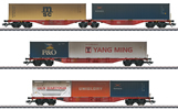 3pc Container Flat Car Set