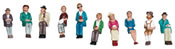 Seated Passengers Group of 10 Figures