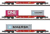 German Container Car Set Sgns 691 of the DB AG