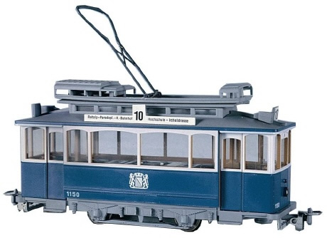 Navemo 21600200 - Swiss City of Zurich Vintage Electric Street Car Class Be 2/2 1150 (non-motorized)
