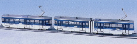 Navemo 22210003 - Swiss City of Zurich Kunsthaus Tram Electric Street Car Set Be 4/6 & Be 2413 (motorized)
