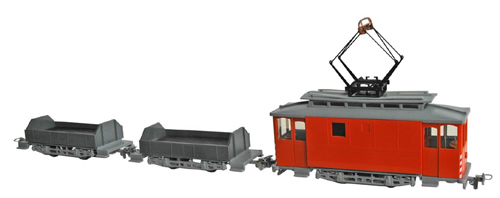 Navemo 41010005 - Swiss Electric Service Motor Coach with two goods wagons (motorized)