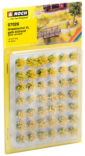 Noch 07026 - Grass Tufts XL blooming, yellow flock