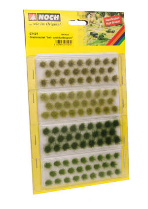 Noch 07127 - Grass Tufts, light and dark green, 6mm