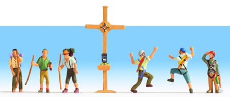 Noch 15874 - Mountain Hikers with Cross