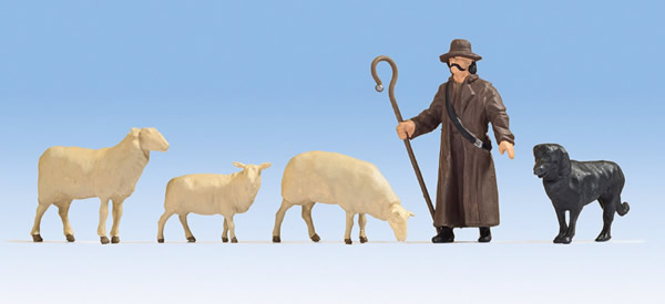 Noch 17901 - Sheep and Shepherd