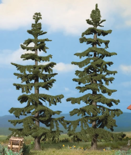 Noch 21822 - Nordic Fir Trees, 2 pcs., 17 cm and 19 cm