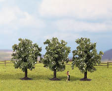Noch 25111 - Fruit Trees, white, 3 pcs., 8 cm high