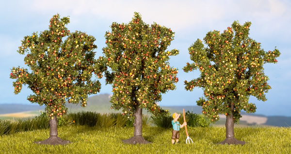 Noch 25113 - Apple Trees, 3 pcs., 8 cm high