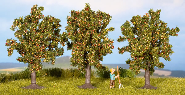 Noch 25513 - Apple Trees, 3 pcs., 4.5 cm high