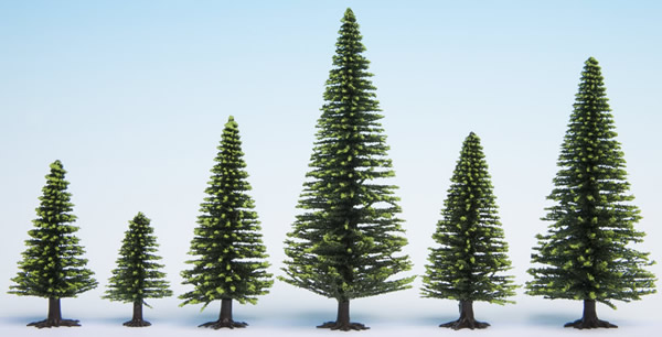 Noch 26825 - Model Spruce Trees, 25 pieces, 5 - 14 cm high