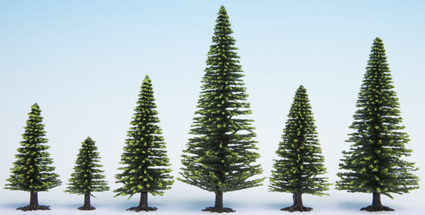 Noch 26925 - Model Spruce Trees, 10 pieces, 5 - 14 cm high