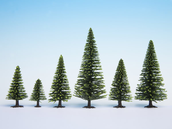Noch 26926 - Model Spruce Trees, 5 pieces, 5 - 9 cm high