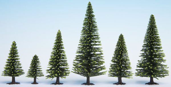 Noch 32825 - Model Spruce Trees, 25 pieces, 3,5 - 9 cm high