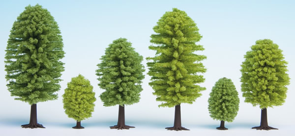 Noch 32901 - Deciduous Trees, 10 pieces, 3.5 - 5 cm high