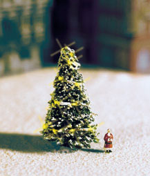 Noch 33910 - White Christmas Tree, illluminated