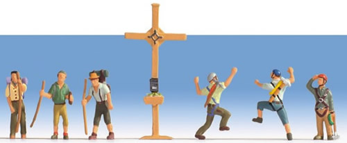 Noch 36874 - Mountain Hikers with Cross