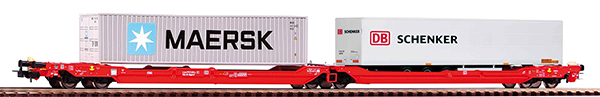 Piko 24619 - T3000e Intermodal w/1 40 Maersk cont + 1 PNO trlr DB VI