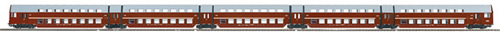 Piko 53121 - Bi-Level Articulated 5-Unit Train DR IV Red