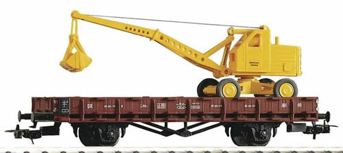 Piko 54128 - Flatcar R61 w/Excavator DR III
