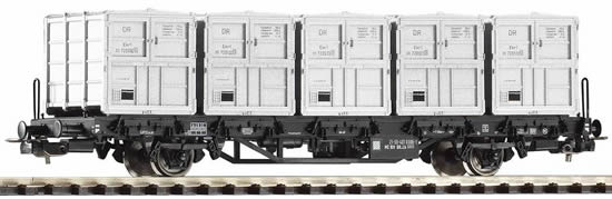 Piko 54428 - Flatcar w/5 Containers Btmm DR
