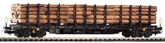 Piko 54684 - Flatcar Sgjs CD Cargo w/Stakes & Wood Load