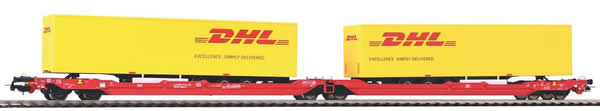 Piko 54774 - 2pc Pocket cart T3000e with 2 DHL trailers
