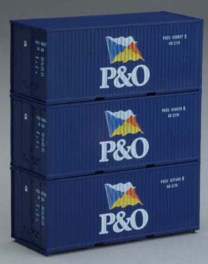 Piko 56200 - Container 20 P&O 3 Pcs