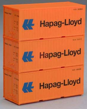 Piko 56202 - Container 20 Hapag Lloyd 3 Pcs