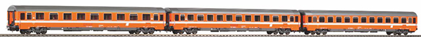 Piko 58224 - Set of 3 express train passenger cars Eurofima 1x 1st class + 2x 2nd class of the FS