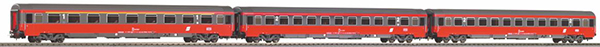 Piko 58225 - Set of 3 express train passenger cars Eurofima of the Ã–BB