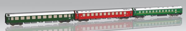 Piko 58245 - German Set of 3 passenger coaches D 244 Brest Cologne of the DR