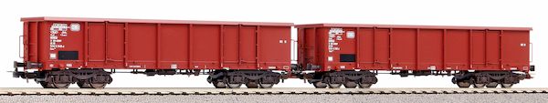 Piko 58380 - Set of 2 open freight wagons Eaos of the DB
