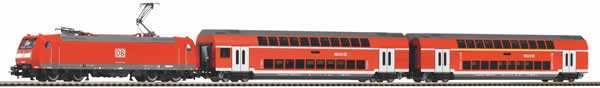 Piko 59023 - PIKO SmartControl light set with ballast track DB AG Double-decker passenger train