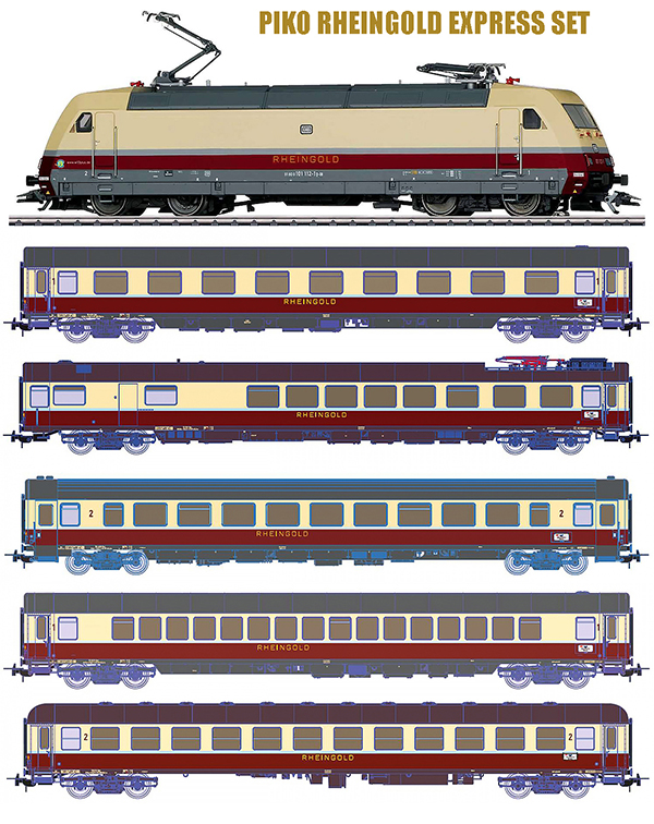 Piko 710811 - Tee Rheingold Express Set