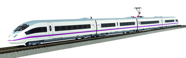 Piko 97930 - Spanish ICE 3 H0 Starter set with road bed track, AVE RENFE, Era V