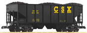 Open bulk freight wagon of the CSX Transportation with coal
