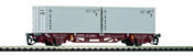 Container wagon of the CSD with 2x20