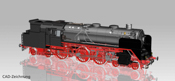 German Steam Locomotive BR 62 of the DR