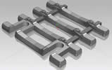 Track sleepers 31 mm for flex track, VE 12 with concrete sleepers