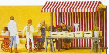Preiser 10053 - Food vendors & carts set