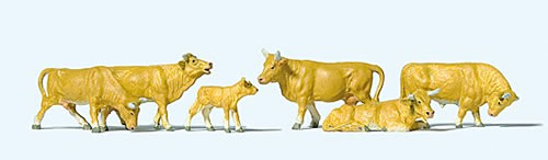Preiser 10147 - Cows, light brown
