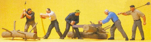 Preiser 10495 - Lumberjacks w/Logs