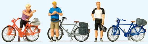 Preiser 10644 - Standing cyclists in sportswear (2)
