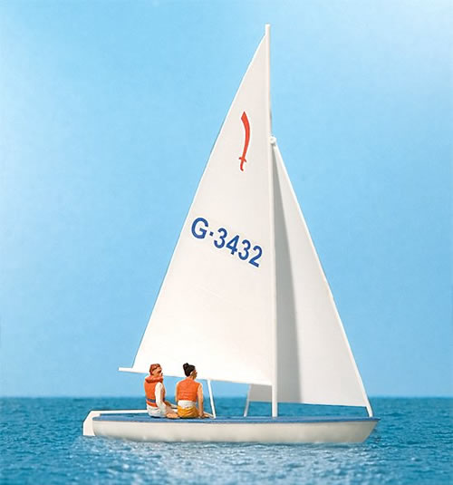 Preiser 10676 - Sailors and sailboat