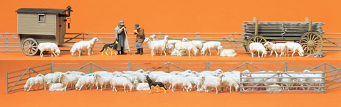 Preiser 13003 - Shepherd w/Flock & Access