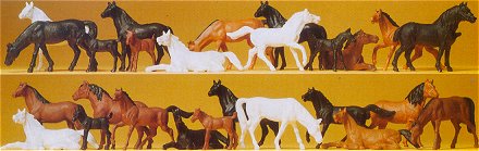 Preiser 14407 - Horses/26pcs
